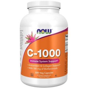 Now Foods Witamina C 1000 mg Bioflawonoidy Rutyna - 500 kapsułek