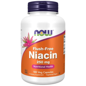 NOW Foods Niacyna Flush Free 250 mg - 180 kapsułek