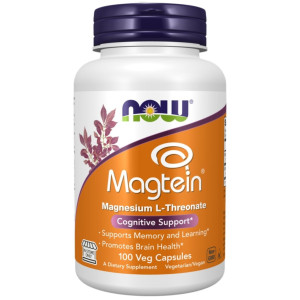 NOW Foods Magtein - 100 kapsułek wegańskich