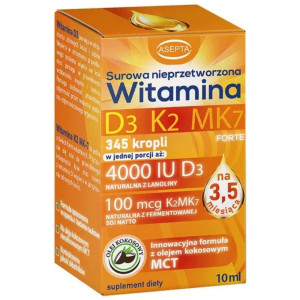 Asepta Witamina D3 K2 MK7 krople - 10 ml