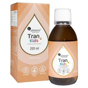 Aliness Tran Olej z Dorsza KIDS smak pomarańczowy - 200 ml