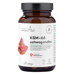 Aura Herbals Ashwagandha KSM-66 200 mg VEGE - 120 kapsułek