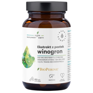 Aura Herbals Ekstrakt z pestek winogron 550 mg 95% OPC - 60 kapsułek