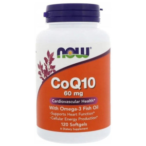 NOW Foods Koenzym Q10 60 mg + Omega-3 - 120 kapsułek