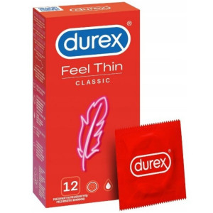 Durex Feel Thin Prezerwatywy Regular Fit - 12 sztuk