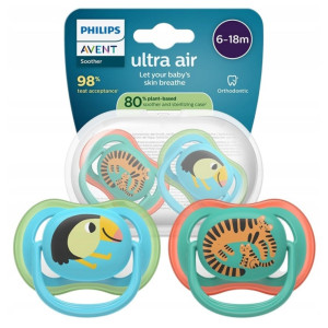 Philips Avent Smoczek Ultra Air ortodontyczny 6-18 m - 2 sztuki