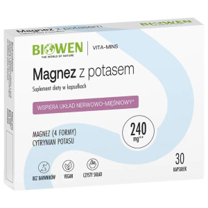 Biowen Magnez z potasem - 30 kapsułek