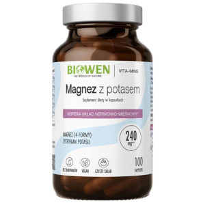 Biowen Magnez z potasem - 100 kapsułek