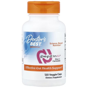 Doctor's Best Pepzin GL (Cynk i L-Karnozyna) - 120 kapsułek