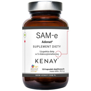 Kenay SAM-e S-Adenosyl-L-Methionine ADONAT - 120 kapsułek
