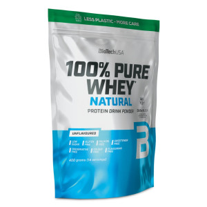 BioTechUSA 100% Pure Whey Natural, bezsmakowe - 400 g
