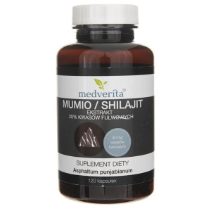 Medverita Mumio / Shilajit ekstrakt 20% kwasów fulwowych - 120 kapsułek