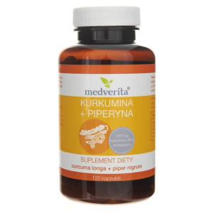 Medverita Kurkumina + Piperyna - 120 kapsułek