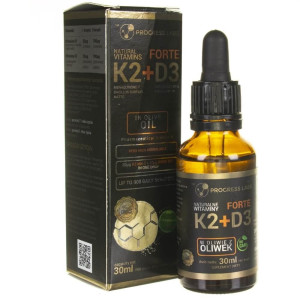 Progress Labs Witamina K2 MK-7 + D3 FORTE w kroplach - 30 ml
