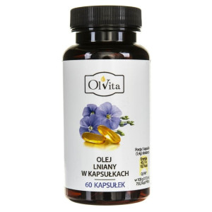 Olvita Olej lniany w kapsułkach - 60 kapsułek