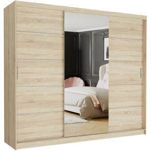 Szafa przesuwna do sypialni 250 x 218 x 60 cm - Norvio I