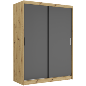 Szafa przesuwna Rivano III 150 cm artisan 2-drzwi antracyt