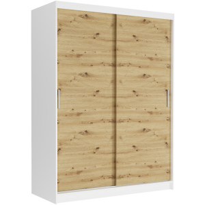 Szafa przesuwna Rivano III 150 cm biała 2-drzwi artisan