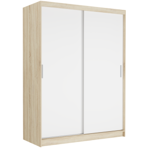 Szafa przesuwna Rivano III 150 cm sonoma 2-drzwi białe