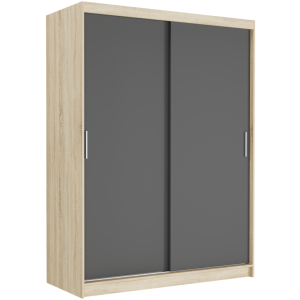 Szafa przesuwna Rivano III 150 cm sonoma 2-drzwi antracyt