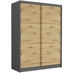 Szafa przesuwna Rivano III 150 cm antracyt 2-drzwi artisan