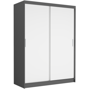 Szafa przesuwna Rivano III 150 cm antracyt 2-drzwi białe