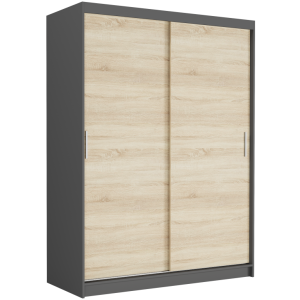 Szafa przesuwna Rivano III 150 cm antracyt 2-drzwi sonoma