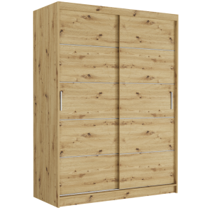 Szafa przesuwna Rivano IV 150 cm artisan 2-drzwi artisan srebrne szprosy