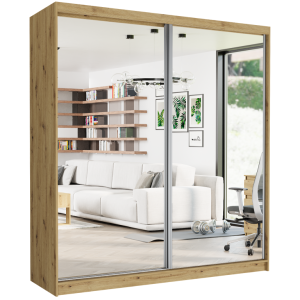 Szafa przesuwna Tivaro II 203 cm artisan z 2 lustrami 2-drzwi