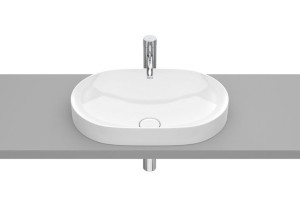 Roca Inspira Round umywalka 55x37 cm blatowa biała