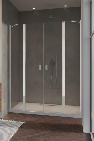 PROMOCJA Radaway Nes 8 DWD II Drzwi prysznicowe 150 cm W3 ze ściankami bocznymi chrom