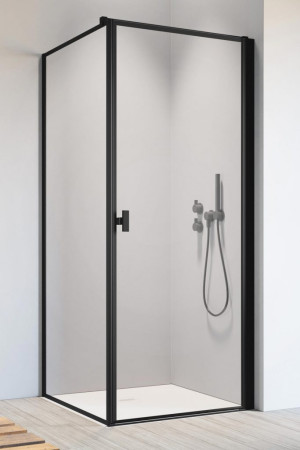 PROMOCJA Radaway Nes 8 Black KDJ I Frame Kabina prysznicowa 80x100 cm drzwi prawe czarne