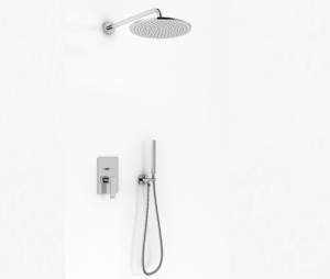 Kohlman Axis zestaw natryskowy podtynkowy z deszczownicą 20 cm