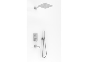 Kohlman Saxo zestaw wannowy podtynkowy z deszczownicą 20 cm