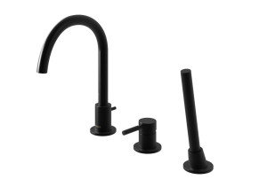PROMOCJA Kohlman Roxin Black bateria wannowa 3-otworowa z mieszaczem
czarny mat | QB241RB