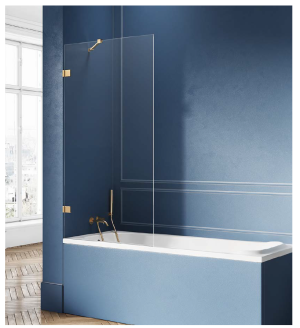 New Trendy Avexa Gold Parawan nawannowy 70 cm ze wspornikiem prostopadłym