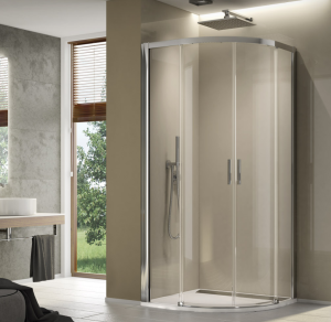Ronal - Sanswiss TOP-LINE S kabina półokrągła z drzwiami rozsuwanymi 80 cm profil srebrny mat
