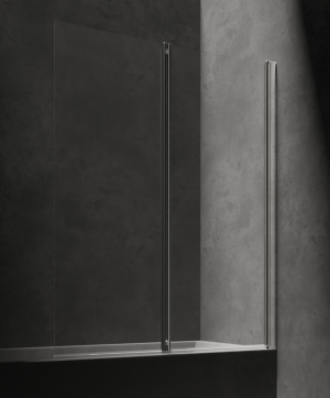 Omnires Kingston Parawan nawannowy dwuskrzydłowy 120x150 cm chrom