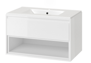 PROMOCJA Excellent Tuto Szafka z umywalką As 80x48x45,7 cm biały lakier/biały
