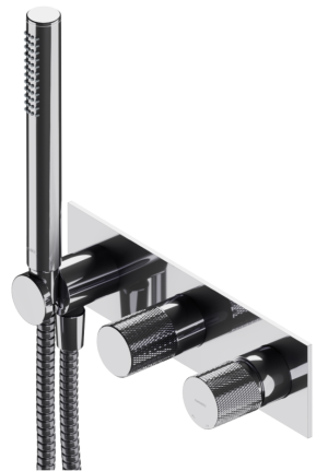 Omnires CONTOUR bateria wannowa podtynkowa z rączką prysznicową chrom