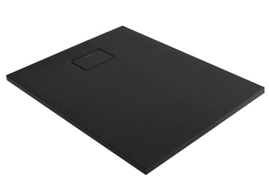Oltens Bergytan Brodzik prostokątny 100x80 cm RockSurface czarny