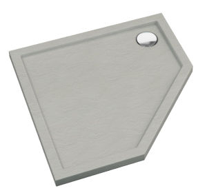 Schedline Sharper Cement Stone Brodzik akrylowy pięciokątny 90x90 cm cementowy kamień