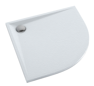 Schedline Libra Brodzik kompozytowy półokrągły 80x80 cm biały kamień