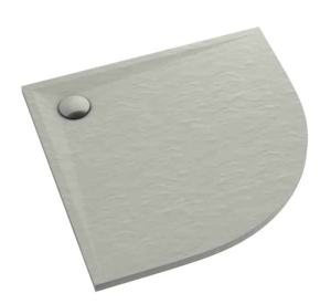 Schedline Libra Brodzik kompozytowy półokrągły 80x80 cm cementowy kamień