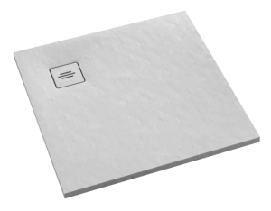 Schedline Protos White Stone Brodzik kwadratowy 80x80 cm biały kamień