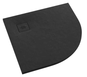 Schedline Protos Black Stone Brodzik półokrągły 90x90 cm czarny kamień