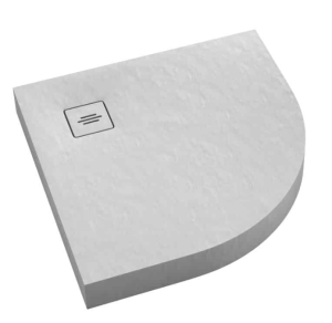 Schedline NonLimits White Stone Brodzik akrylowy półokrągły 90x90 cm biały kamień
