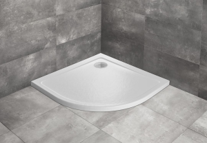 PROMOCJA Radaway Doros A Stone Brodzik półokrągły 80x80 cm biały