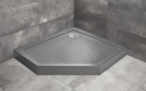 PROMOCJA Radaway Doros PT E Compact Stone Brodzik pięciokątny 100x90 cm lewy antracyt
