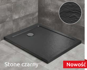 PROMOCJA Radaway Doros F Stone Brodzik prostokątny 140x80x5,5 cm czarny